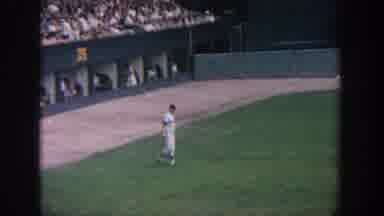 New York USA (1964): Baseball Players Warming Up Before Pitches Filmed From Stands