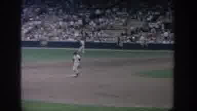New York USA (1964): Infield Baseball Player, Catches Throws Back Ground Ball At