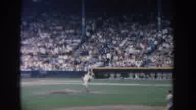 New York USA (1964): A Baseball Pitcher Throws A Ball To A Catcher In A Stadium As