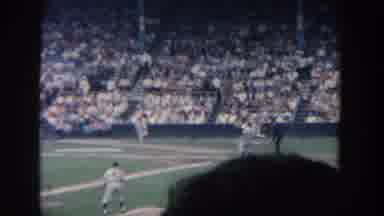 New York USA (1964): A Batter Hitting A Baseball In A Professional Baseball Game