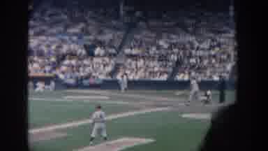 New York USA (1964): A Stadium Full Of People And Men Playing Baseball