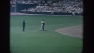 New York USA (1964): In The Stadium, The Baseball Game Is In Full Swing A Player