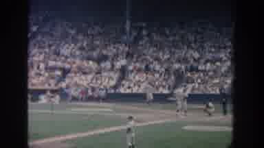 New York USA (1964): Old Footage Of An Baseball Game In An Old Fashioned Stadion