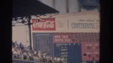 New York USA (1964): Views Of Various Stadium Signs, Baseball Players Walking Onto