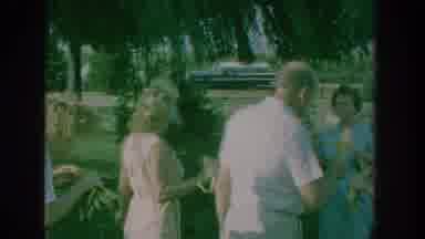New York USA (1964): Strange Gathering Of People With Odd Cloaked Dark Figure