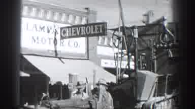 California USA (1936): Black And White Old Town Chevrolet Car Company Driving Cars