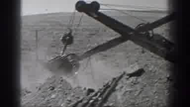 California USA (1936): Construction Crew And Machinery Digging Up Dirt