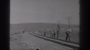 California USA (1936): Supervising Workmen For Doing Some Work In A Railway Track