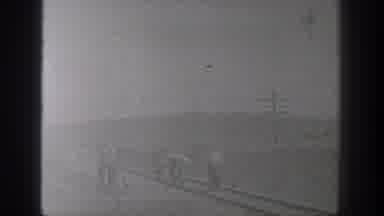 California USA (1936): Many People Are Walking In The Railway Track And Some