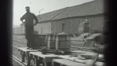 California USA (1936): Worker Men Taking A Break On Railroad Line