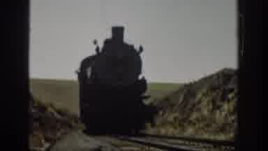 California USA (1936): Train Moving On Railway And Railroad Workers Working On The