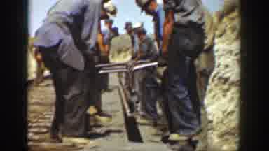 California USA (1936): The Simple Work Of Building The Train Line