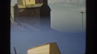 California USA (1936): Scene Of Brown Barn Yellow Shed Roof Top On Clear Day