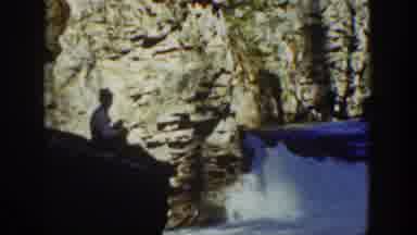 California USA (1936): One Person To See The Beautiful Flowing Of Water In The