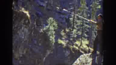California USA (1936): Three Men Outside In The Forest, Fishing And Fly-Fishing