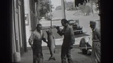 California USA (1936): Fisherman Presents Beautiful Fish From Fishing Among