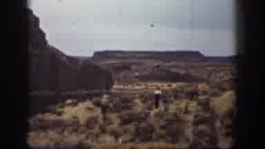 California USA (1936): Rocky Desert Plateau Mountains Near Lake Reservoir River
