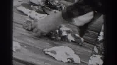 Chelan Washington USA (1939): A Group Of Men Cutting, Grinding, And Seasoning Meat