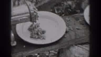 Chelan Washington USA (1939): Hunters Harvesting And Processing Ground Meat In