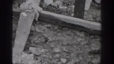 Chelan Washington USA (1939): One Person Capturing Video In The River And Enjoying