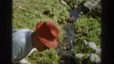 Chelan Washington USA (1939): The Man Is Drink The Water In The Center Falls Of