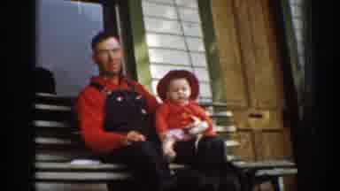 Chelan Washington USA (1939): Man And Baby On Porch Swing Then A Lake Scene