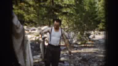 Chelan Washington USA (1939): A Guy Showing A Fish That He Probably Catches Before