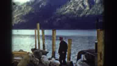 Chelan Washington USA (1939): Two Men In Red Hats Have A Fist Fight And A Third