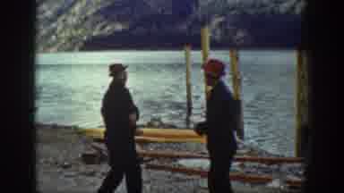 Chelan Washington USA (1939): Man Beating The River