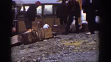 Chelan Washington USA (1939): The Workers Are Took The Packages In To The Tour Bus