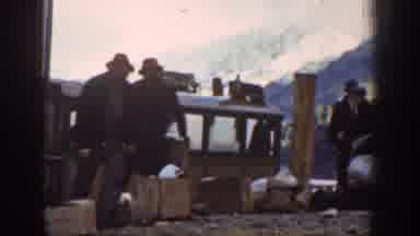 Chelan Washington USA (1939): Some People Take A Luggage To Transfer To The Boat