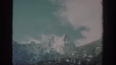 Chelan Washington USA (1939): Snow Mountains Seen From A Boat On A Mountain Lake