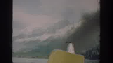Chelan Washington USA (1939): Angry Ocean Water Hitting Against The Rocks And