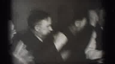 Chelan Washington USA (1939): Gentleman Making Fun Party Enjoying Food