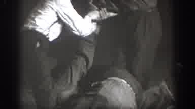 Chelan Washington USA (1939): Three Friends Or Brothers Play Wrestling On The