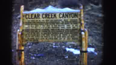 Aspen Colorado USA (1961): A Sign Saying Clear Creek Canyon And Then The Highway