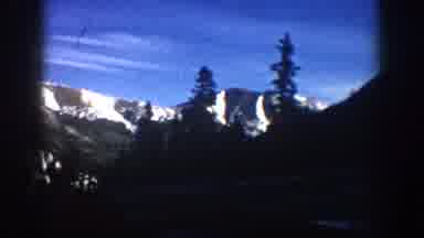 Aspen Colorado USA (1961): Driving Down The Road In The Middle Of A Snowy Mountain