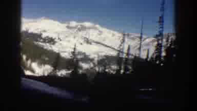 Aspen Colorado USA (1961): Fir Trees As Seen From Aboard A Car With Snowy