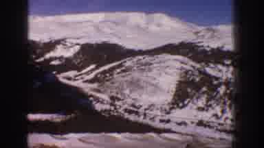 Aspen Colorado USA (1961): Scanning Nice White Snow Covered Huge Mountains