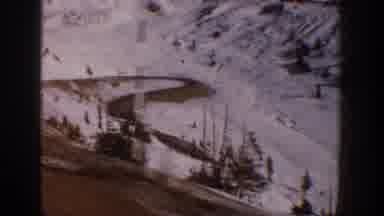 Aspen Colorado USA (1961): Panoramic View Of Snowy Valley On Curvy Road During