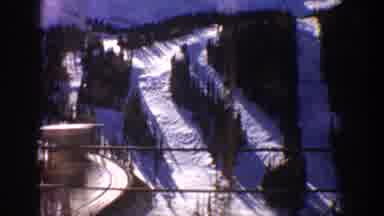ASPEN COLORADO USA-1961: Ski Resort View From Moving Vehicle Through Window