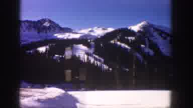 Aspen Colorado USA (1961): A Snowy, Mountainous, Forest Landscape From The Window