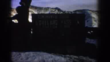 ASPEN COLORADO USA-1961: Family At Loveland Pass Continental Divide Sign