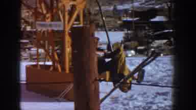 Aspen Colorado USA (1961): People Using A Sky Lift With Their Skis On