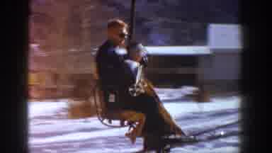 Aspen Colorado USA (1961): Father Spending Time With His Son As They Prepare To Go