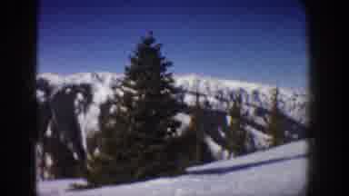 Aspen Colorado USA (1961): Panoramic Of A Snowy Mountain