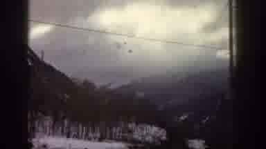 Aspen Colorado USA (1961): Shows Foggy Mountains In A Rural Area And An Old