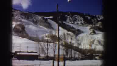 Aspen Colorado USA (1961): A Pan Over A Bunch Of Snowy Mountains In The Cold