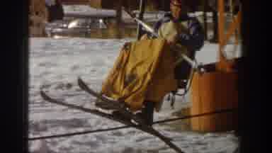 Aspen Colorado USA (1961): Man Using Ski Lift