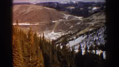 Aspen Colorado USA (1961): Panoramic View From Elevated Road Showing Hills And